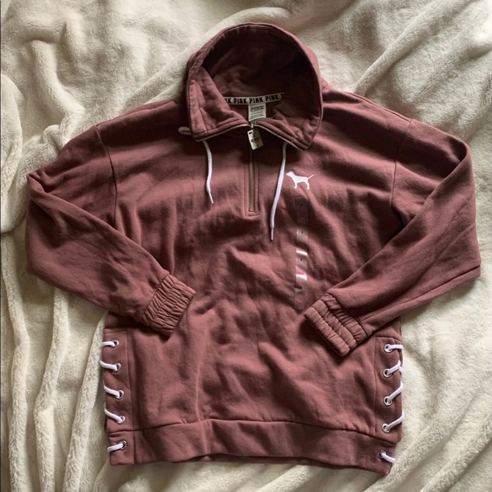 Vs Pink Dusty Rose Half Zip